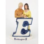 Beswick Worthington E figure group of a man and woman with beer, 23cm high : For further Condition