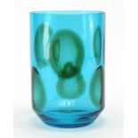 Venini style blue glass vase in the style of Tapio Wirkkala, 19cm high : For further Condition