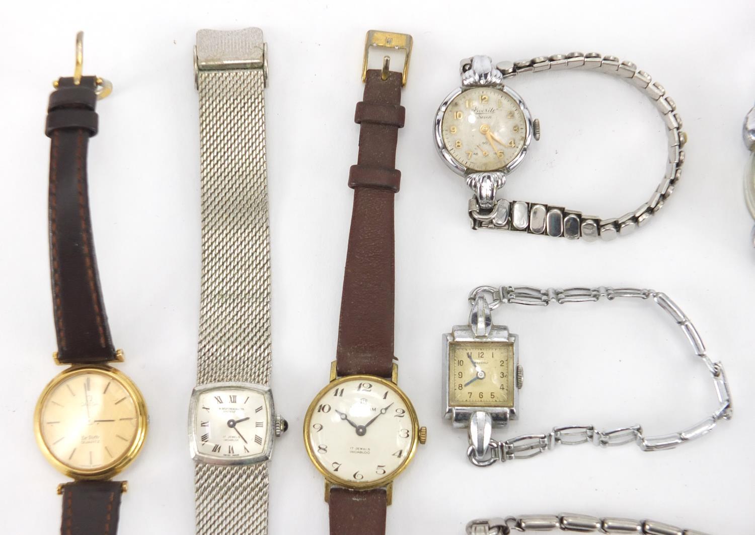 Vintage and later ladies wristwatches including Omega, Bulova, Waltham Everite and Waverly : For - Image 2 of 6
