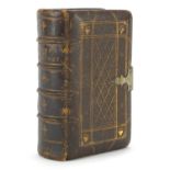 19th century novelty secret snuff box in the form of a leather bound Crumbs of Comfort book with
