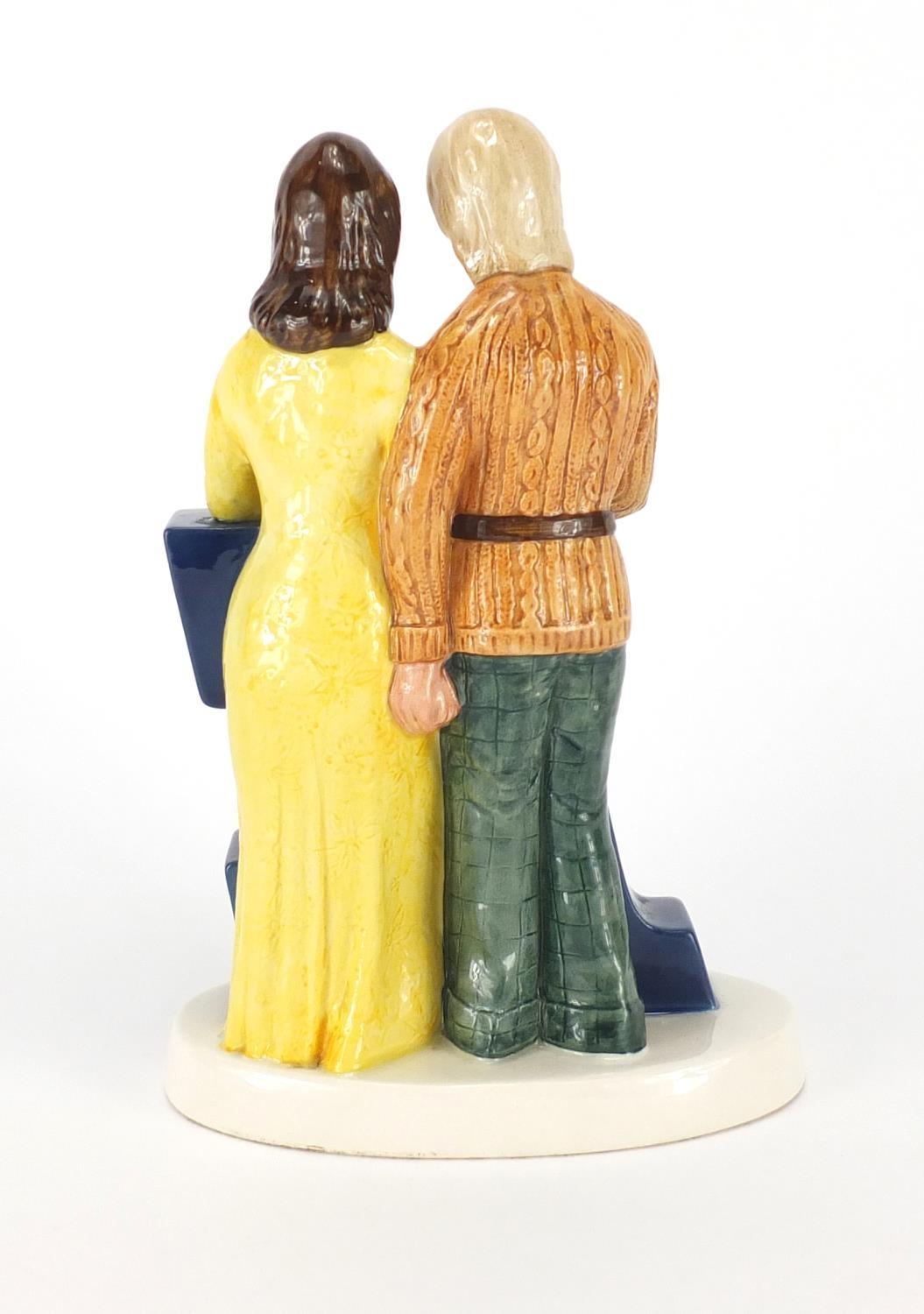 Beswick Worthington E figure group of a man and woman with beer, 23cm high : For further Condition - Image 2 of 4
