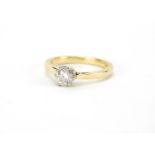 18ct gold diamond solitaire ring, size K, approximate weight 3.2g : For further Condition Reports