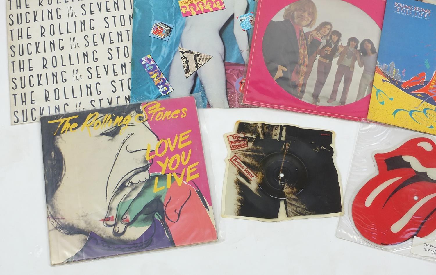 Rolling Stones vinyl LP's, some picture discs including Sticky Fingers with insert COC59100, Love - Image 4 of 9