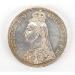 Queen Victoria 1887 silver crown, approximate weight 28.3g : For further Condition Reports Please