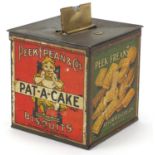 Vintage Peek Frean & Co advertising string box, registration number 749123, 10cm high : For