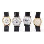 Four gentleman's wristwatches, two William Forbes and two Serwills including chronograph examples,