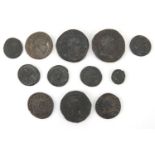 Twelve Roman bronze coins including Probus Antoninaus : For further Condition Reports Please Visit