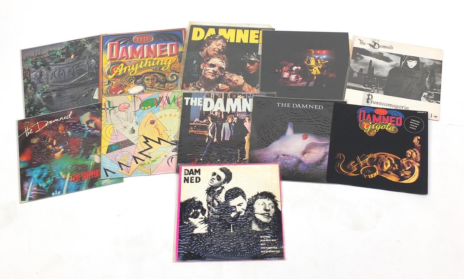 The Damned Punk Rock vinyl LP's including The Black Album with ticket, Damned But Not Forgotten