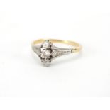 18ct gold diamond three stone ring, size P,approximate weight 2.9g : For further Condition Reports