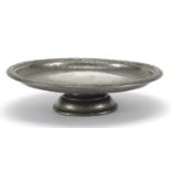 Arts & Crafts Liberty & Co Tudric pewter tazza, impressed marks and numbered 1371 to the base, 20.