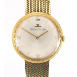 Gentleman's 18ct gold Jaeger-LeCoultre wristwatch with 18ct gold strap, numbered 992761 to the case,