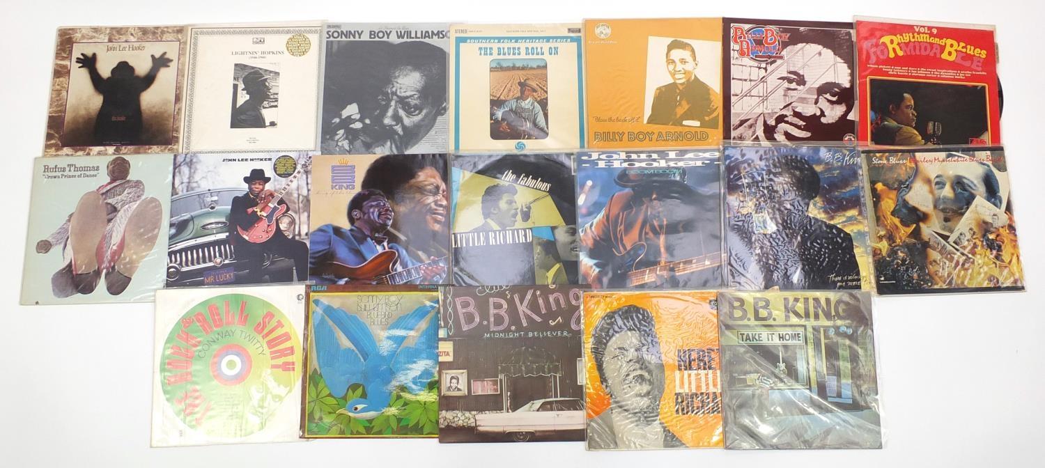 Rock vinyl LP's including B.B. King, Little Richard and John Lee Hooker : For further Condition