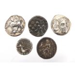 Antiquarian silver coin including, Norfolk God Celtic Unit, Iceni Ecen Edn Celtic Unit, and a