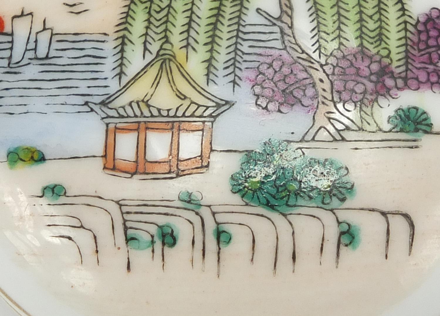 Three Chinese porcelain seal/rouge boxes, one hand painted in the famille rose palette with a figure - Image 14 of 19