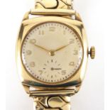 Gentleman's 9ct gold Audax wristwatch, 2.5cm in diameter : For further Condition Reports Please