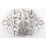 Victorian silver nurses belt buckle, C.C Birmingham 1900, 10.5cm in length, approximate weight 58.0g