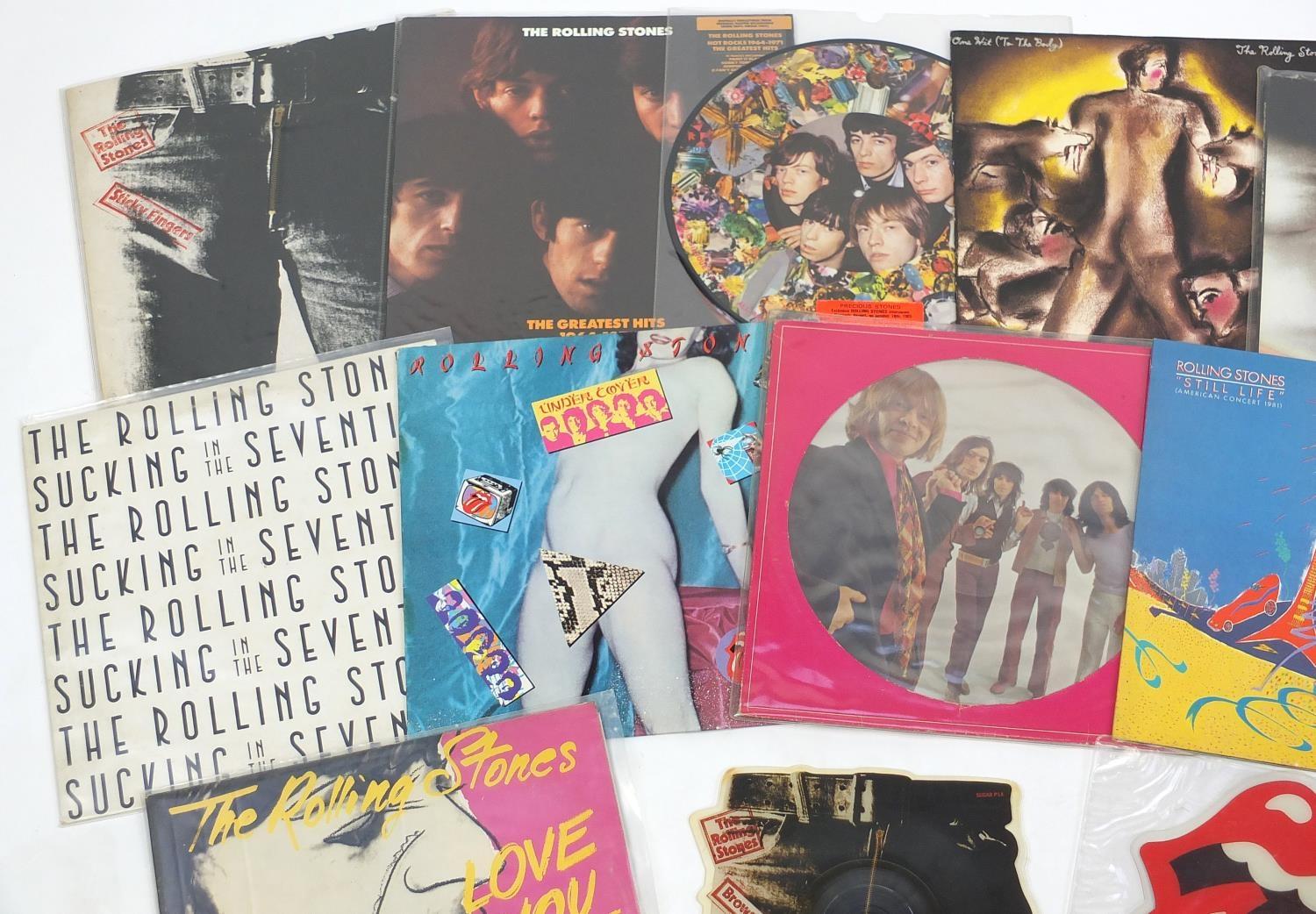Rolling Stones vinyl LP's, some picture discs including Sticky Fingers with insert COC59100, Love - Image 2 of 9