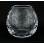 Christofle glass vase etched Christofle to the base, 12.5cm high : For further Condition Reports