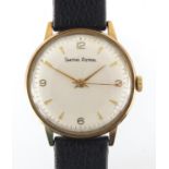 Gentleman's 9ct gold Smiths Astral wristwatch, with London Transport inscription, numbered 60466E to