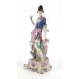 18th century hand painted Derby Figure of Minerva, The Goddess of Wisdom, 33cm high : For further