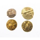 Four Indian gold fanam's, approximate weight 1.5g : For further Condition Reports Please Visit our