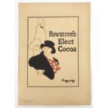 Rowntree's Elect Cocoa poster, with embossed Chaix stamp, Les Maitres De L'Affiche Pl 168, unframed,