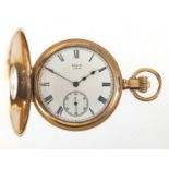 Gentleman's gold plated Elgin half hunter pocket watch, numbered 15594822 to the movement, 4.6cm