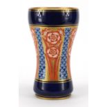 Moorcroft Macintyre pottery vase, hand painted with stylised flowers, factory marks to and Jones &