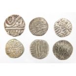 Six Indian silver coins, approximate weight 29.7g : For further Condition Reports Please Visit our