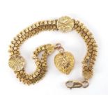 Victorian 9ct gold bracelet, 18cm in length, approximate weight 14.0g : For further Condition