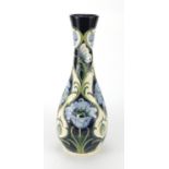 Large Moorcroft pottery vase by Rachel Bishop, hand painted and tube lined with stylised flowers,