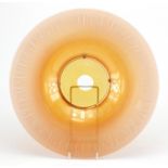 WMF Myra Kristall orange iridescent glass centrepiece probably, 37.5cm in diameter : For further