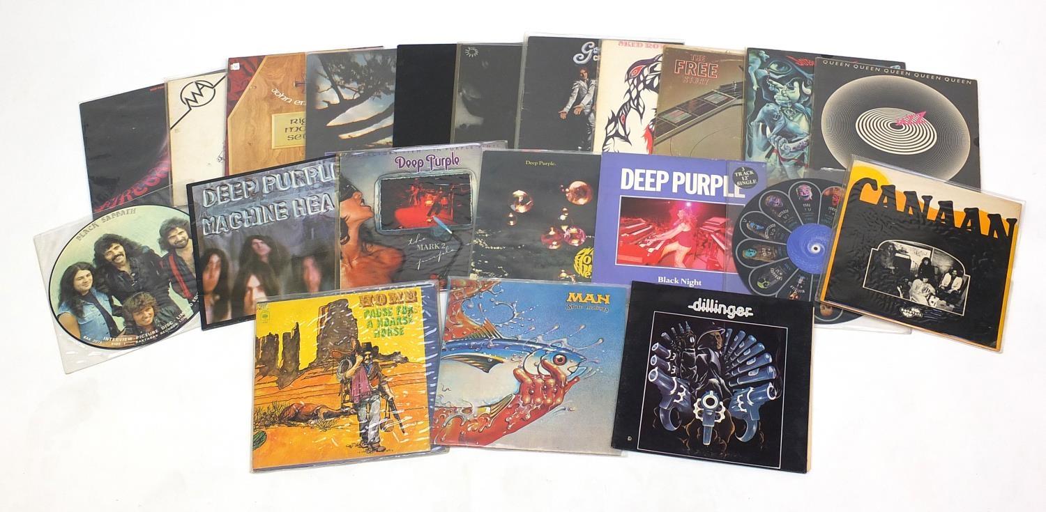 Prog Rock vinyl LP's, some picture discs including Deep Purple, Juicy Lucy, Black Sabbath, Man and