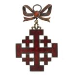 Vatican Order of The Holy Sepulchre, housed in a velvet and silk lined Tanfani and Bertarelli
