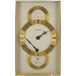 Jaeger-LeCoultre clock, thermometer and barometer, 20cm high : For extra condition reports please