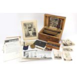 Military interest sailors ditty box, relating to H H Dale 235333 including photographs, sterling