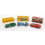 Three vintage die cast vehicles including two Dinky toys with boxes, Bristol 450 Sports coupé 163,