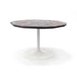 1970's West German pottery coffee table with stand, 51.5cm high x 87.5cm in diameter : For extra