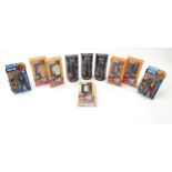 Ten Buffy The Vampire Slayer, WWF and Boyzone action figures, all boxed : For extra condition