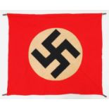 German Military interest Swastika design flag, 127cm x 110cm : For extra condition reports please