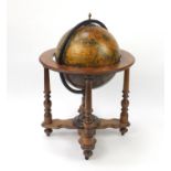 Novelty globe design drinks trolley, 103cm high x 71cm in diameter : For extra condition reports