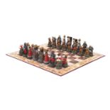 Vintage Disney figural chess set, with board and box, each piece approximately 9.5cm high : For