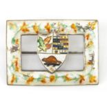 Canadian sterling silver and enamel crest brooch, 5cm x 3.5cm, approximate weight 22.0g : For