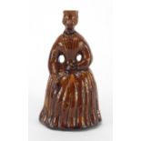 Victorian treacle glazed Queen Victoria pottery money box, 19cm high : For extra condition reports