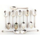 Set of twelve Victorian silver spoons, Elkington & Co, Birmingham 1875, 18..5cm in length,