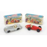 Two vintage die cast crescent toys vehicles with boxes, Ferrari 2.5 litre race wagon 1286 and