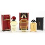 Three shop facet dummy bottles of perfume with boxes, two Guerlain Samsar and Armani : For Further