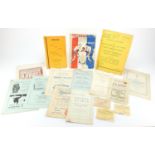 1930's and later boxing programmes and ephemera including special passes, BBC television passes