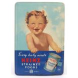 Vintage Every Baby needs Heinz strained foods advertising show card, 33cm x 22cm : For Further