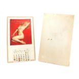 Vintage 1954 Marilyn Monroe calendar, made in USA, 44cm x 25.5cm : For Further Condition Reports